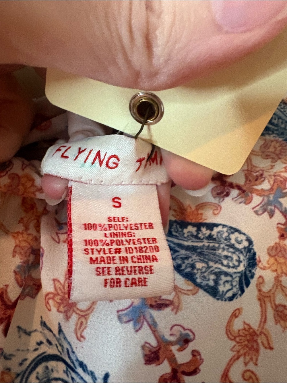Anthropologie Flying Tomato White Paisley & Floral Tiered Mini Dress NWT - Picture 3 of 6